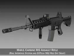 Colt M4A1 Sopmod EOTech552 3D model
