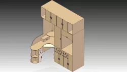 Corner Table with wall furniture