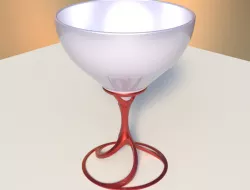 Detachable, two part wine glass