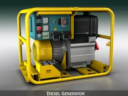 Diesel generator 3D model