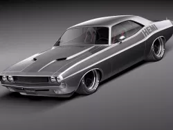 Dodge Challenger 1970 ProTouring Custom 3D Model 3D model