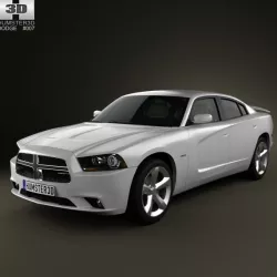 Dodge Charger LX 2011 with HQ Interior 3D model
