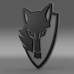 E wolf 3d logo 3D model