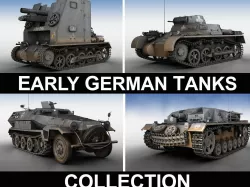 Early german WWII Tanks - Collection 3D model