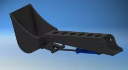 Excavator arm and bucket