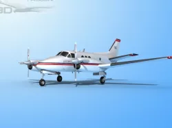 Falcon3D E90 King Air F01 3D model