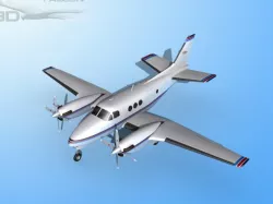 Falcon3D E90 King Air F04 3D model