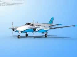 Falcon3D E90 King Air F08 3D model