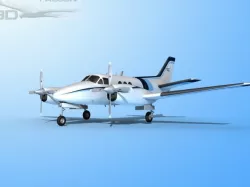 Falcon3D E90 King Air F10 3D model