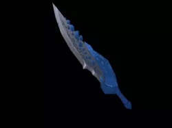 Fantasy rocky sword Low-poly  3D model