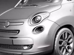 Fiat 500S 2014 3D model
