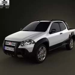 Fiat Strada Long Cab Adventure 2012 3D model