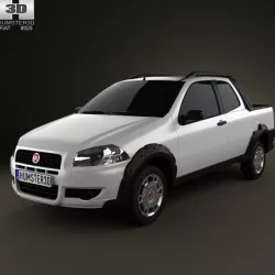 Fiat Strada Long Cab Working 2012 3D model