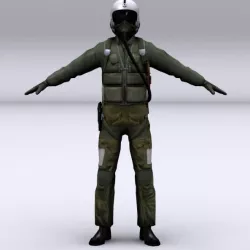 Fighter pilot 3D model