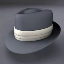 Frank Sinatra Fedora Hat 3D model