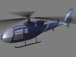 Gazelle V1 Helicopter Low-poly  3D model