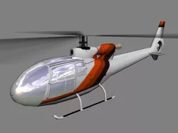 Gazelle V2 Helicopter Low-poly  3D model