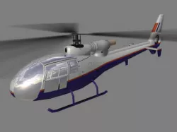 Gazelle V3 Helicopter Low-poly  3D model