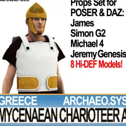Greek Mycenaean Charioteer A Props Poser Daz 3D model