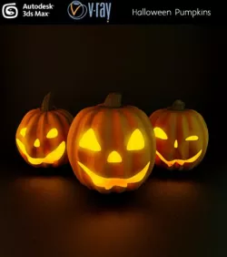 Halloween Pumpkins 3D model