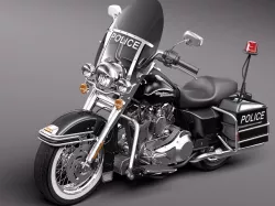 Harley Davidson Road King Classic Police 2011 3D Model 3D model