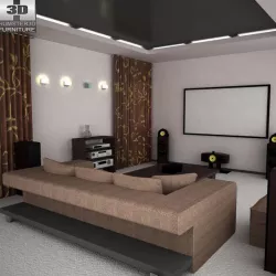 Home Theater Set 05 Low-poly  3D model