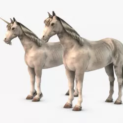 Horse and Unicorn 3D model