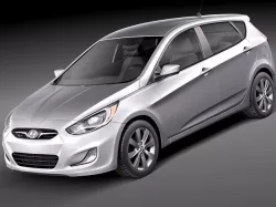 Hyundai Accent Hatchback 2012 3D Model 3D model