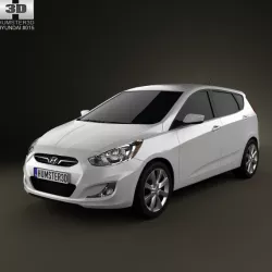 Hyundai Accent i25 Hatchback 2012 3D model