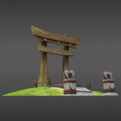 Japanese Gate 3D model