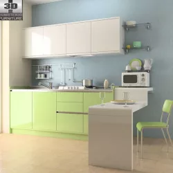 Kitchen Set Low-poly  3D model