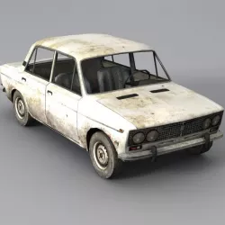 Low Poly VAZ 2103 Car Low-poly  3D model