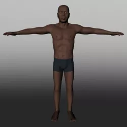 Male Black 3D model