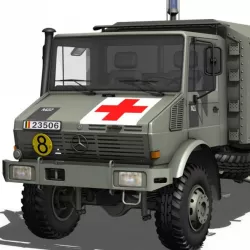 Mercedes Benz Unimog - Belgian Ambulance 3D model