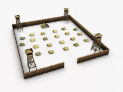 Military fort 3D model