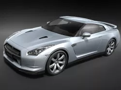 Nissan GT-R 2008 midpoly 3D model