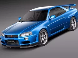 Nissan Skyline R34 GT-R 3D model