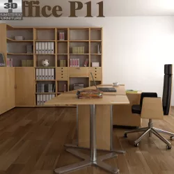 Office Set Low-poly  3D model