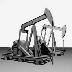 Oil Field Pump Jack 3D model