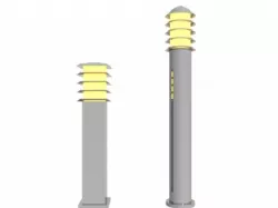 Pack Floor lamp round and square 3D model