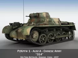 Panzer 1 - PzKpfw 1 - Ausf A - China 3D model