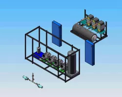 Parallel System rack used in refrigeration systems.