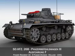 PzBefWg III - Ausf F - 9 PzDiv 3D model