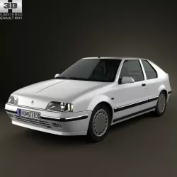 Renault 19 3-door hatchback 1988 3D model