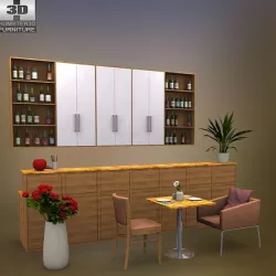 Restaurant Low-poly  3D model