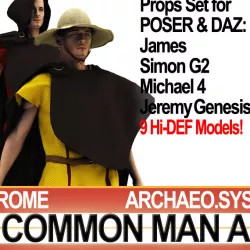 Roman Common Man A Props Poser Daz 3D model
