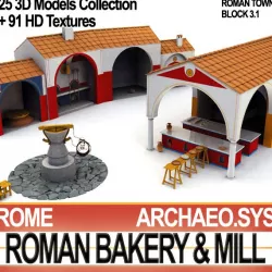 Roman Town Bakery Mill 3 1 3D model