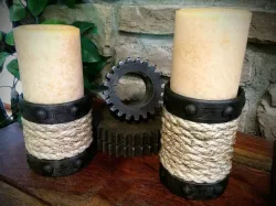 rope candle holder