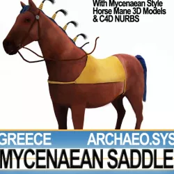Saddle Greek Mycenaean Bridle Harness 3D model