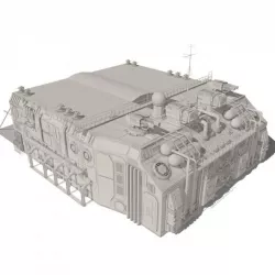 Scifi hangar 3D model